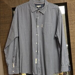 Marc Ecko Blue and White Casual Button Down Shirt
